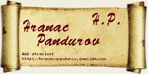 Hranac Pandurov vizit kartica